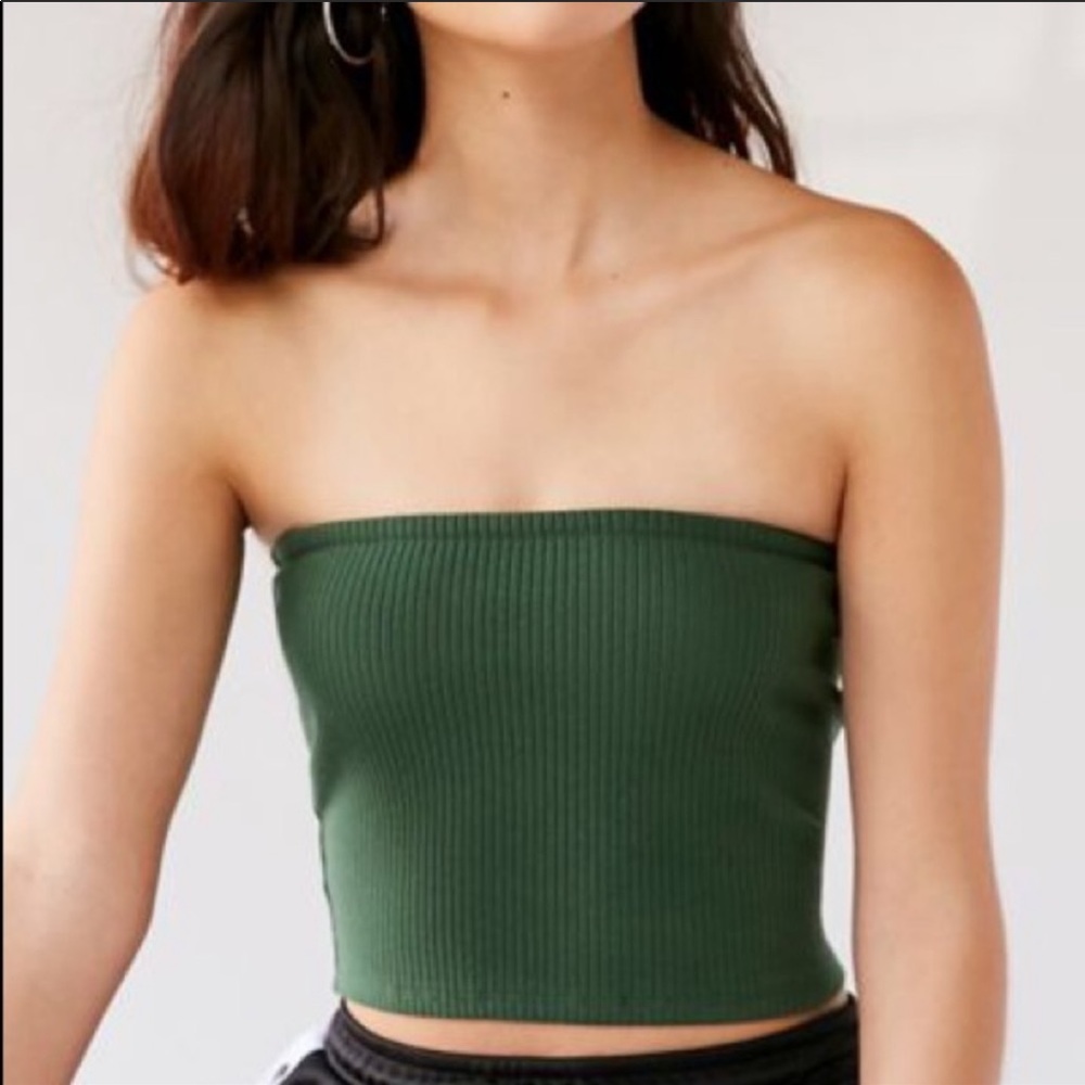 NWT Urban Outfitters Hallie Ribbed Green Tube Top